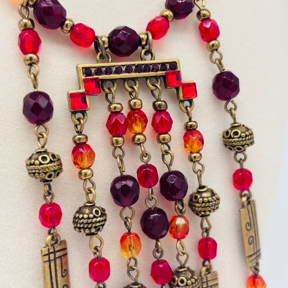 Chico’s Etruscan Waterfall Statement Necklace Wit… - image 8